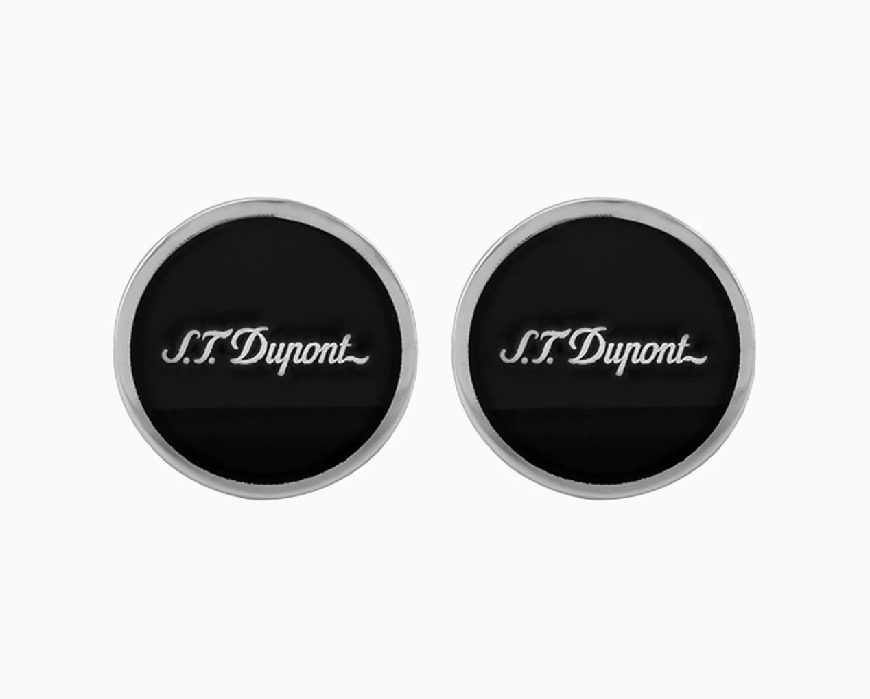 Cufflinks Std Black Laq/silver 005832