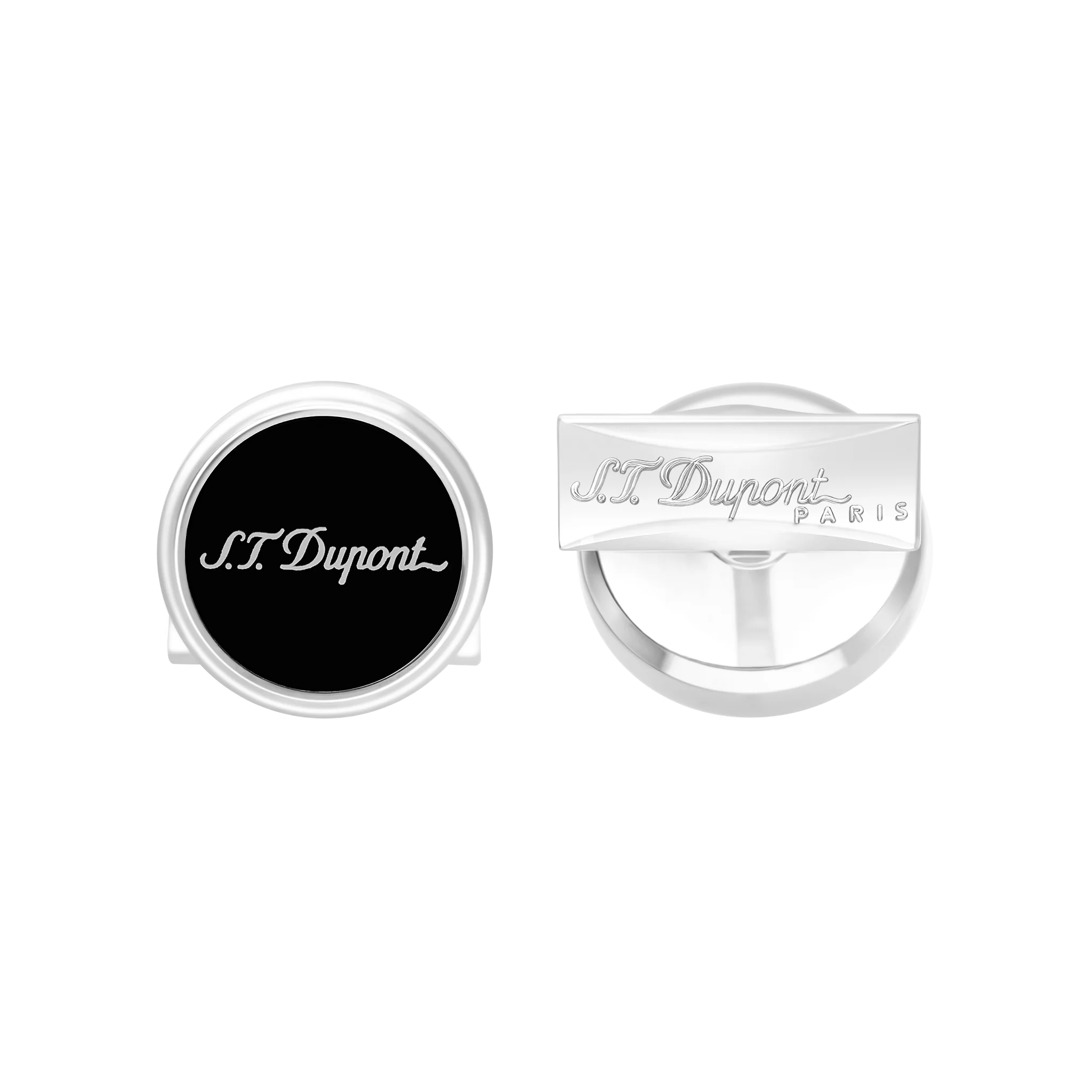 Cufflinks Std Black Laq/silver 005832
