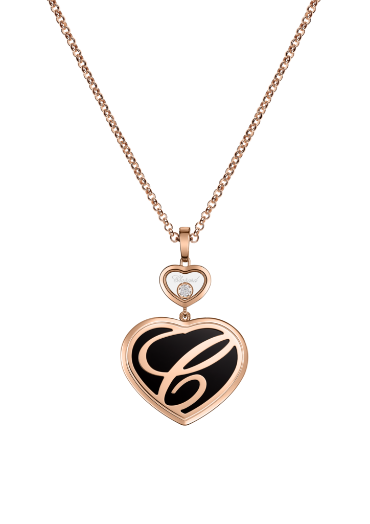 Happy Hearts Pendant Rg Onyx 79A075-5291 AU750