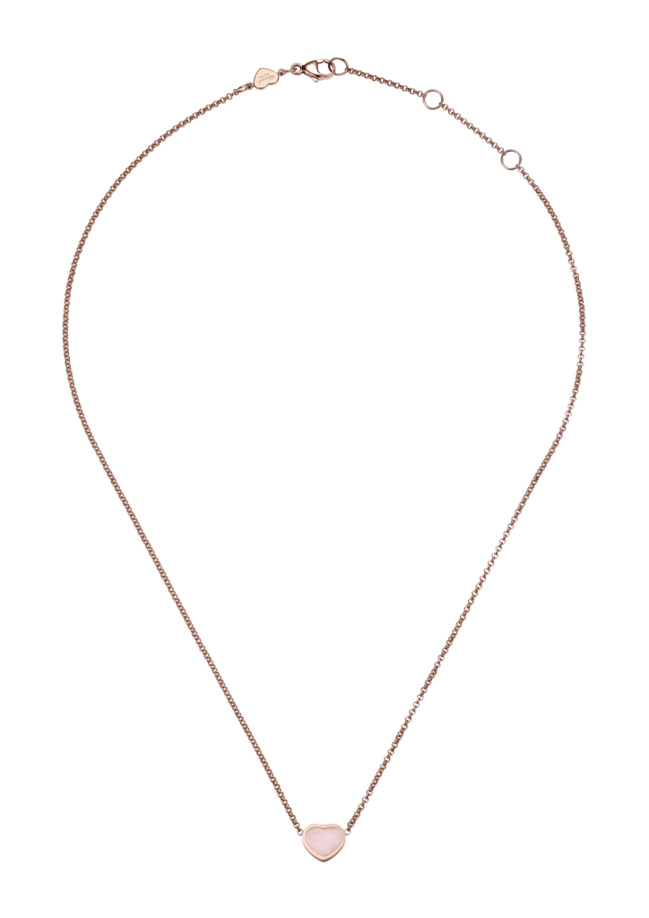 Happy Hearts Necklace Pink Opal Rg 81A086-5620 AU750