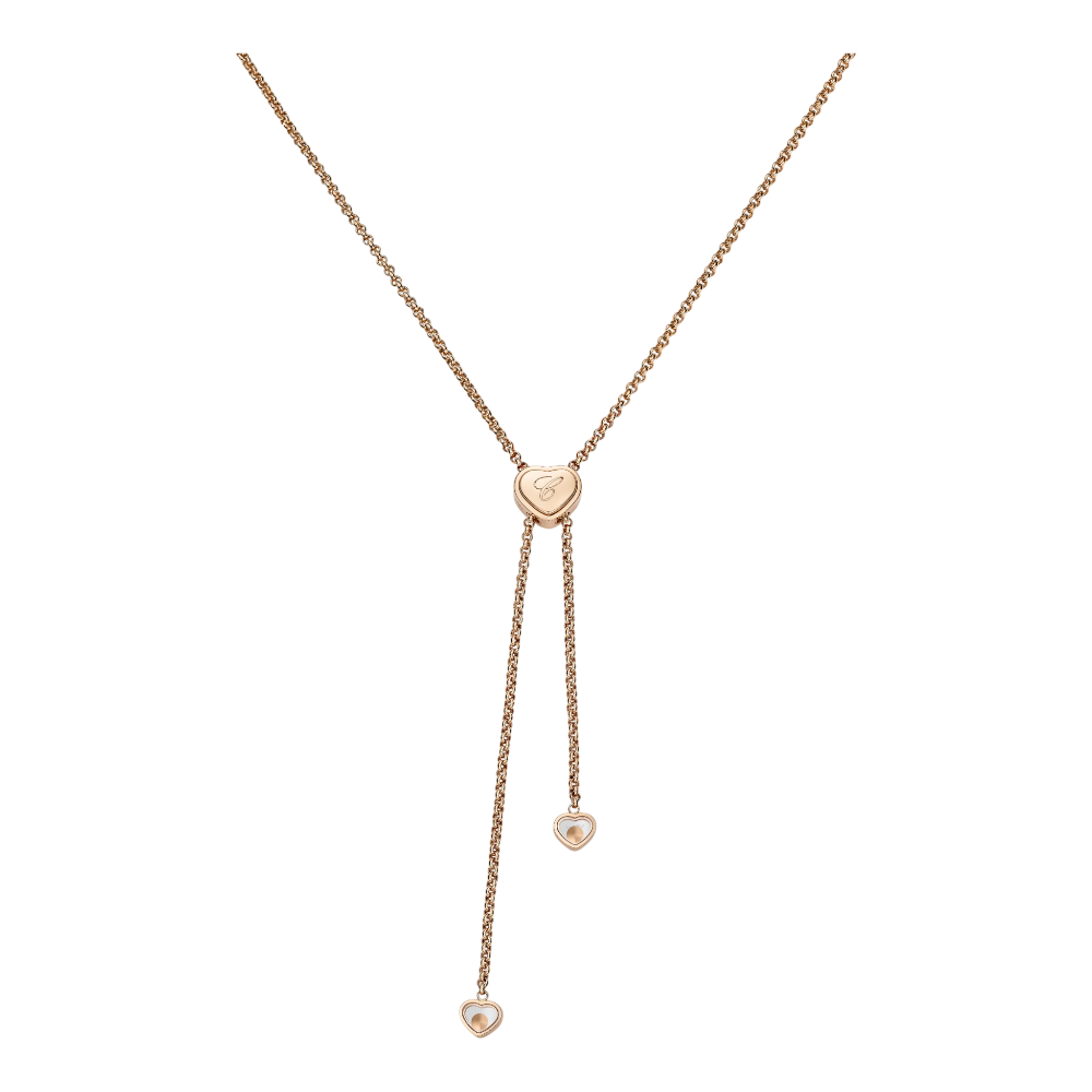 Happy Hearts Tie necklace, Rose Gold