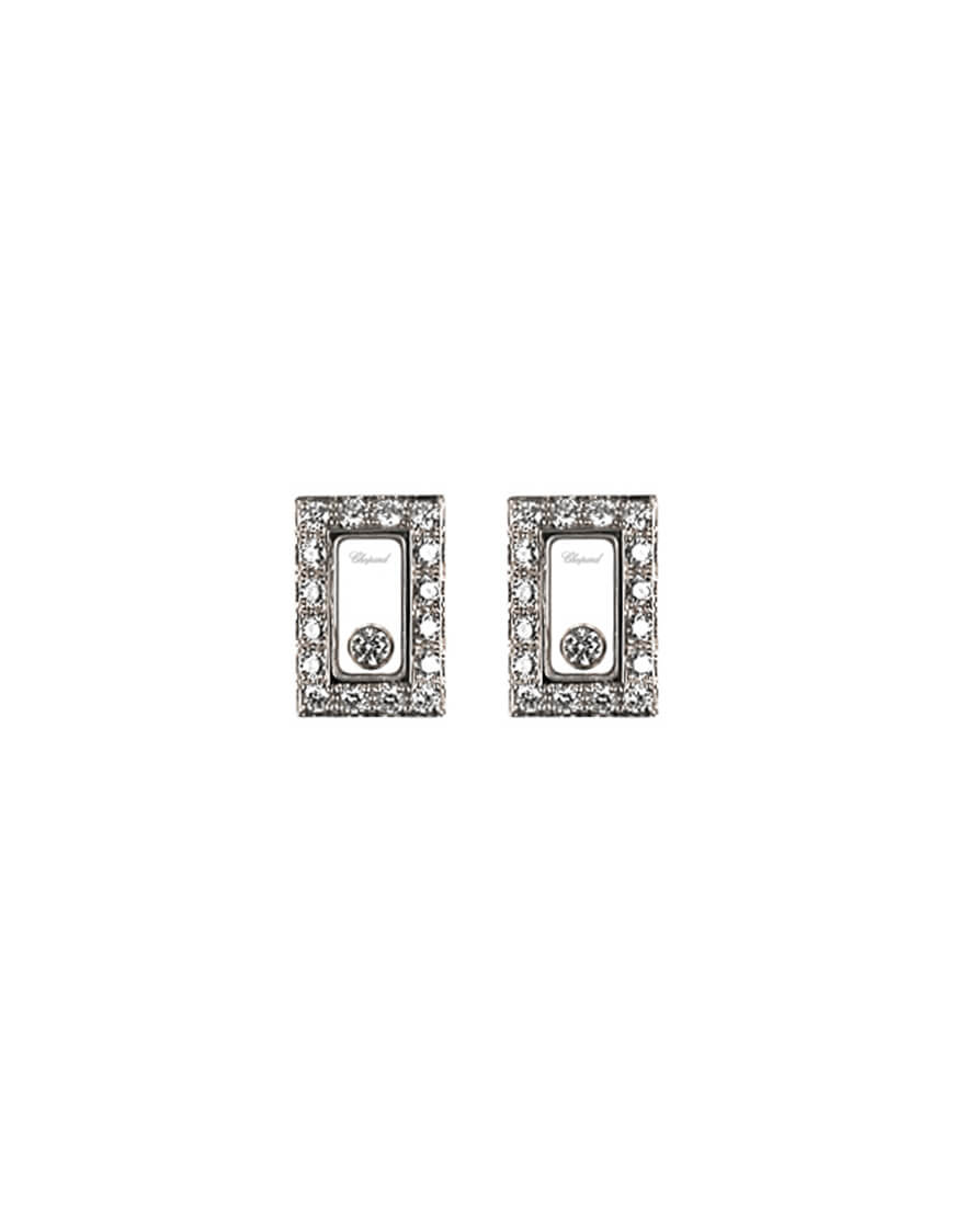 Chopard - HAPPY DIAMOND EARRINGS WG RECT