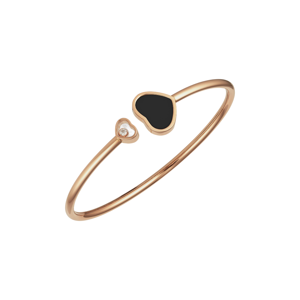 Happy Hearts Bangle Onyx Large