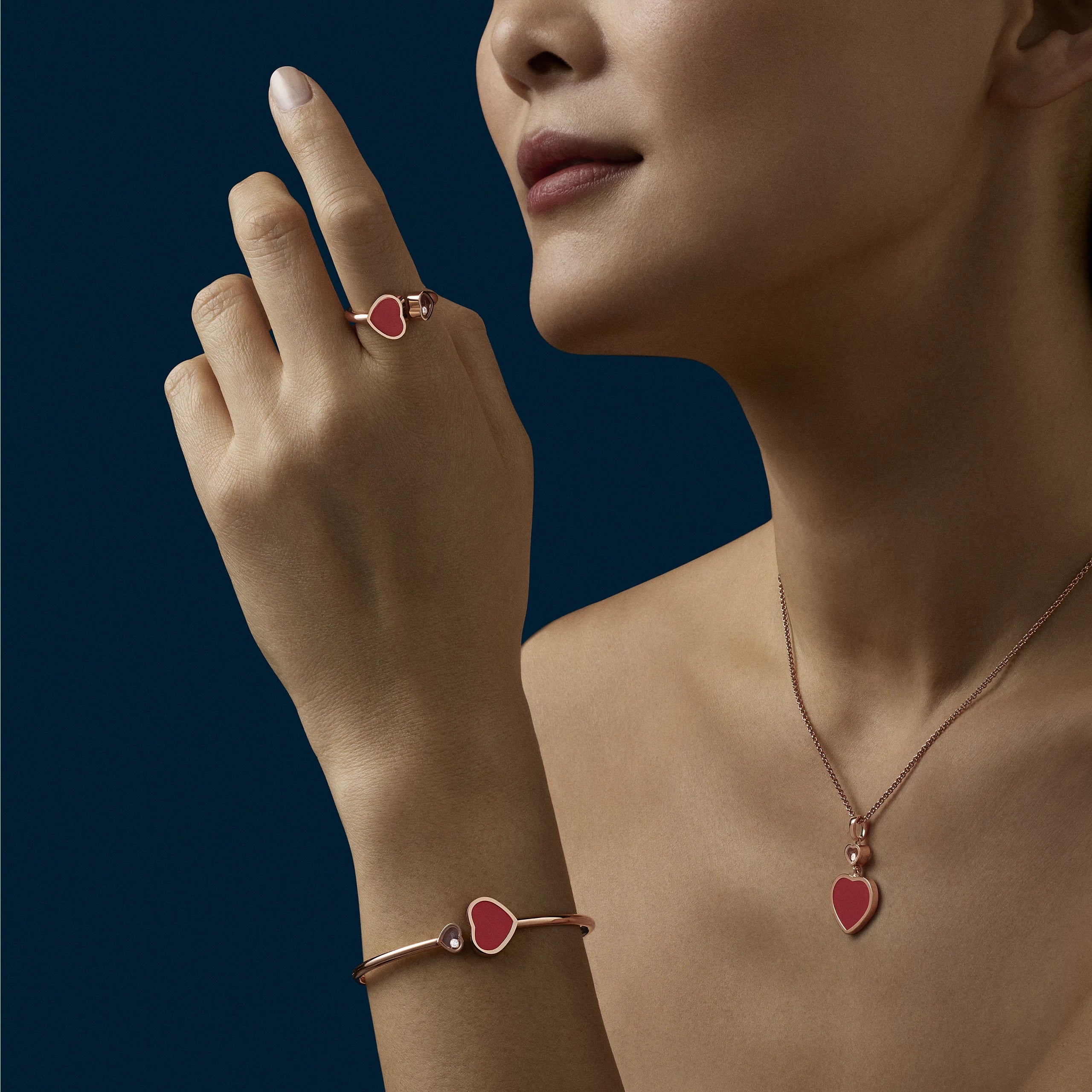 Happy Diamonds Bangle Rg Carnelian Mediu 857482-5823 M AU750