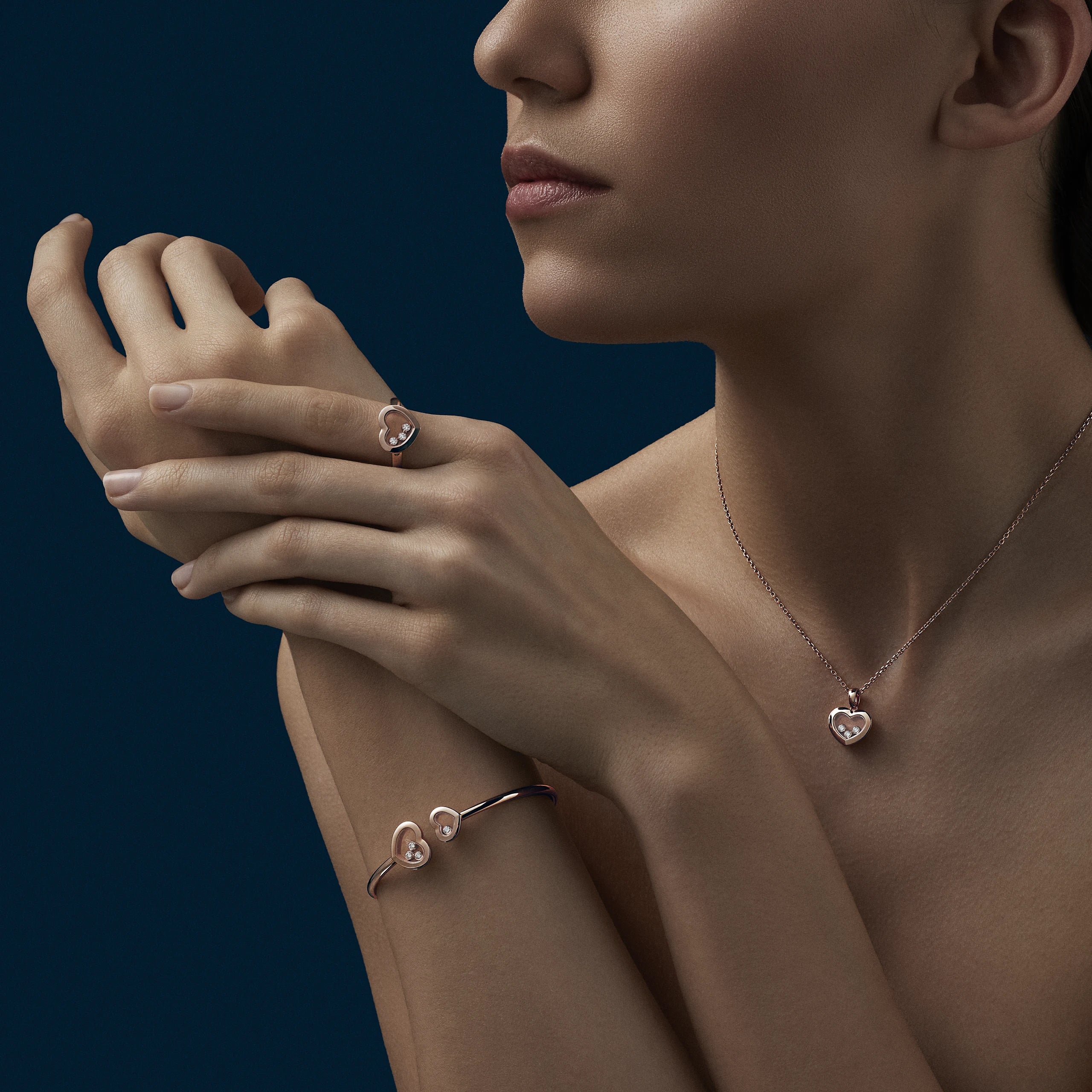 Happy Diamonds Bangle Rose Gold 85A614-5004