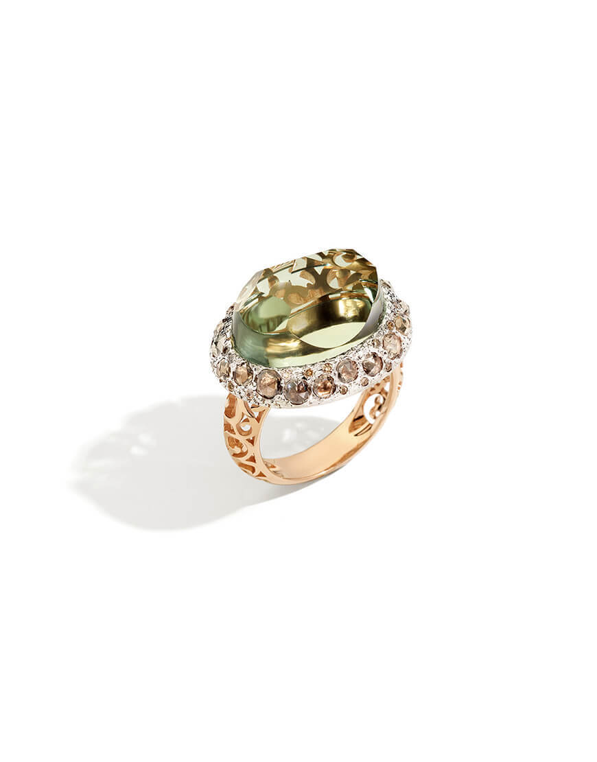 Pomellato - TANGO RG BROWN DIAM PRASIOLITE