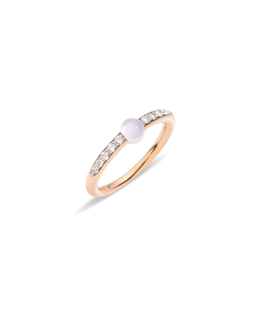 Pomellato - MNM RING RG MOONSTONE AND DIAM