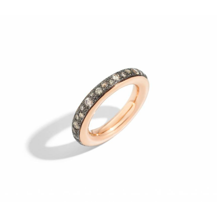 Pomellato - ICONICA RING SMALL RG BROWN DIAMONDS