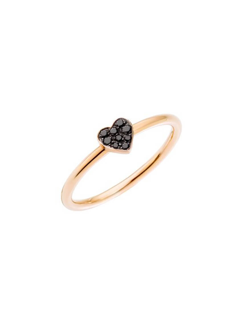Dodo - RG RING HEART W/ BLACK DIAM