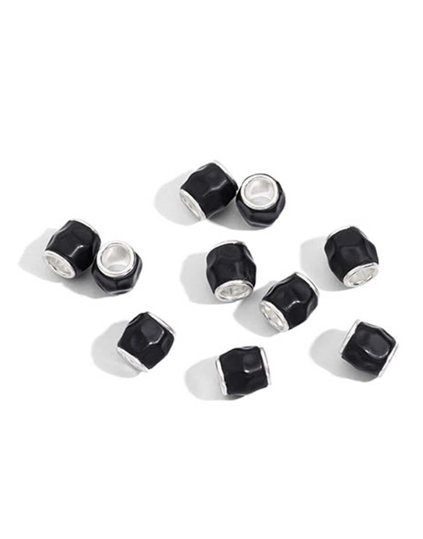 Dodo - BEADS BAG 10 SIL & BLK RESIN