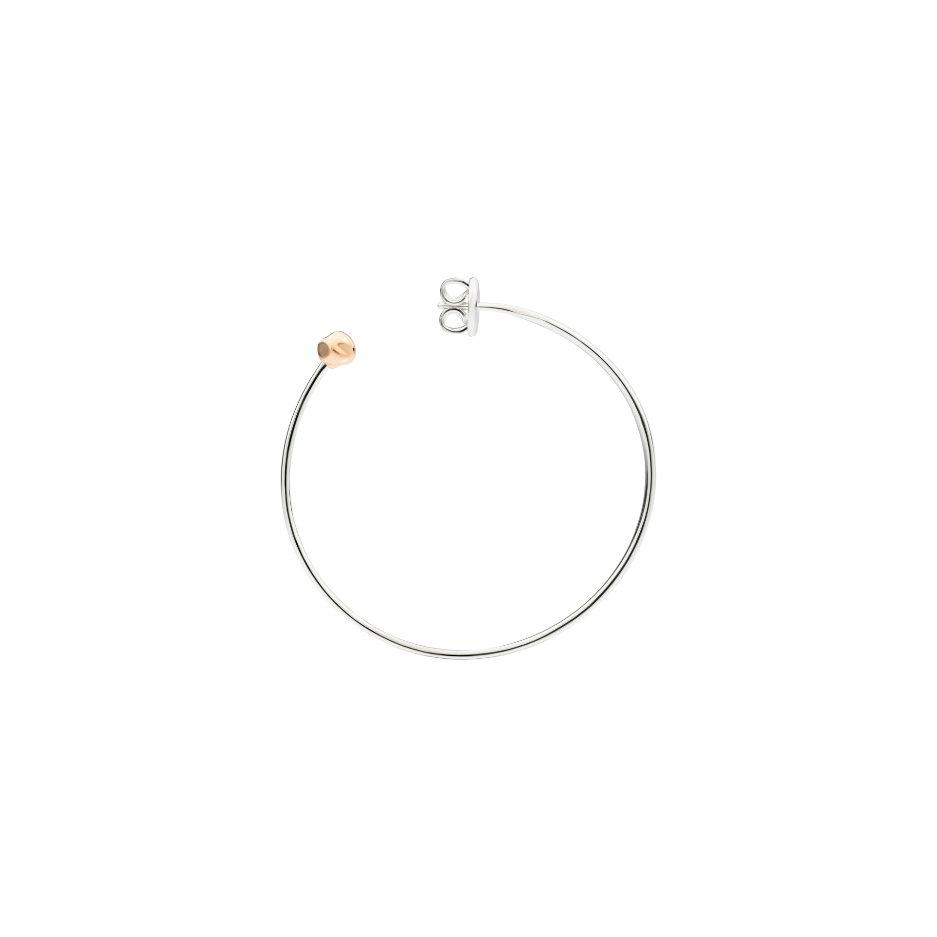 Round Earring Silver DHB7012 Hoopl 0009A