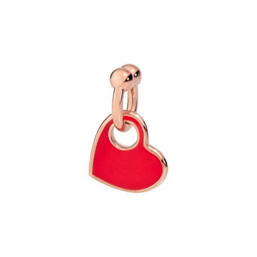 Dodo - PENDANT HEART RG RED ENAMEL PIERCING CLO
