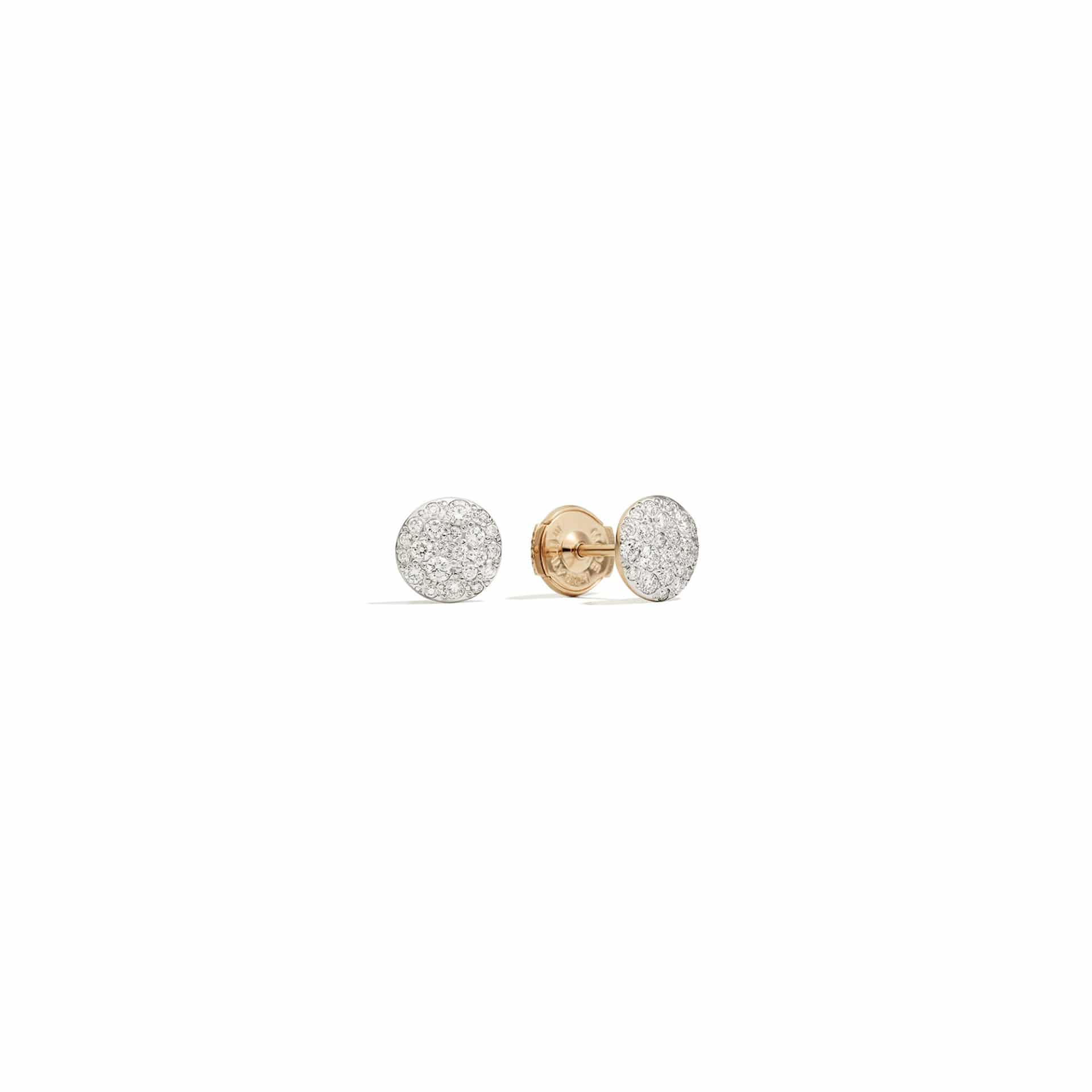 Pomellato - SABBIA EARRINGS RG STUD DIAMOND