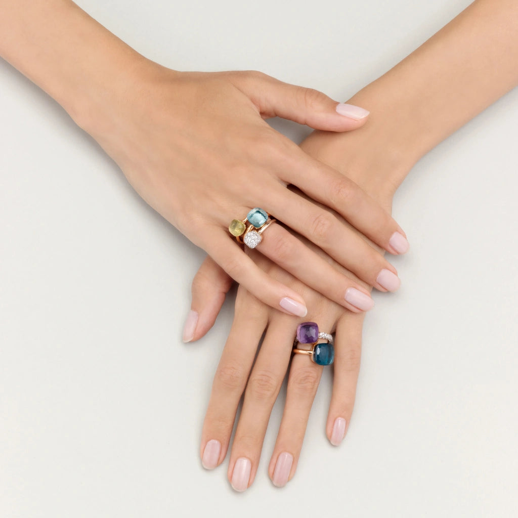 Nudo Ring Petit Rg/wg Sky Blue Topaz 55 PAB4030O6000000OY 55