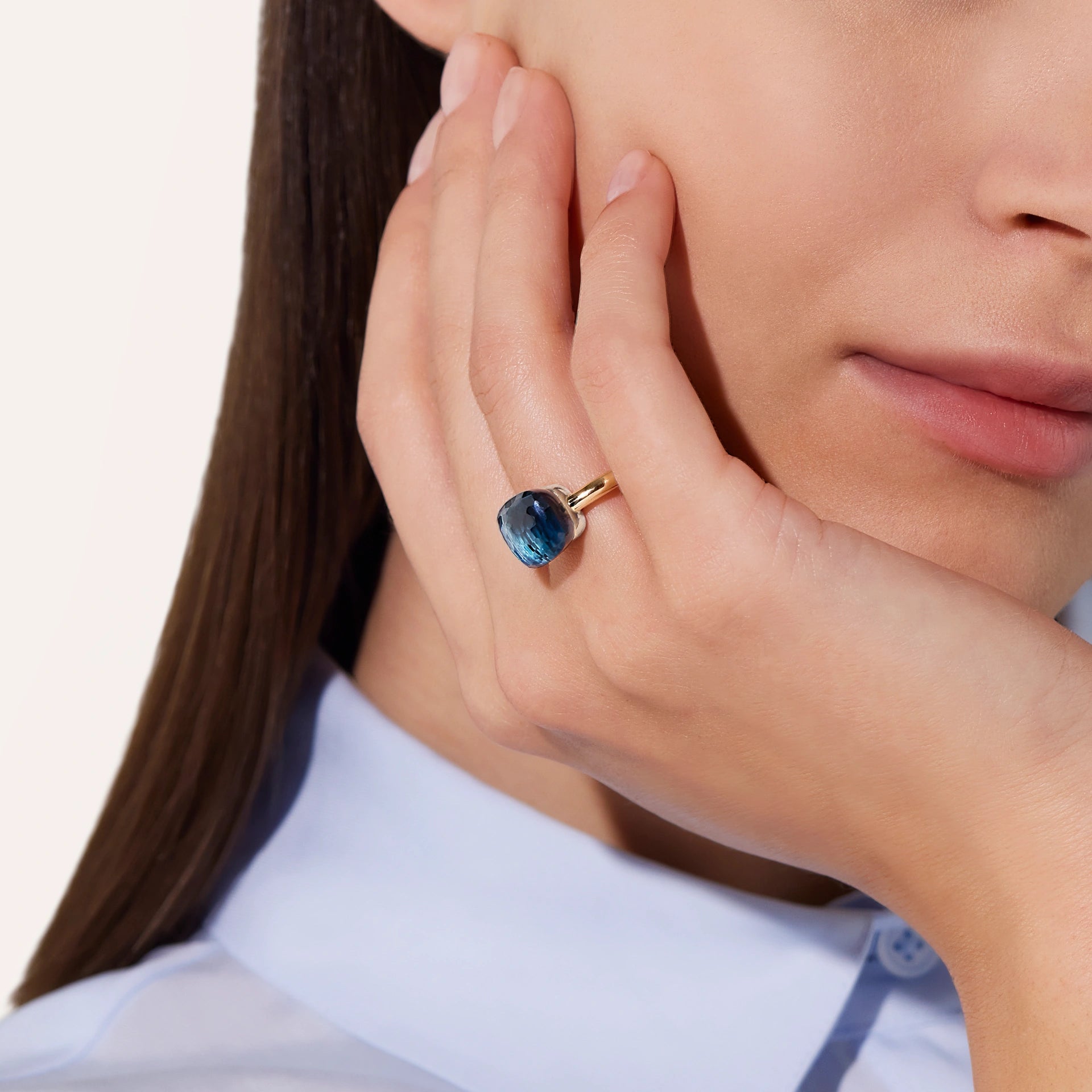 Nudo Ring Classic Wg/rg London Blue T 55 PAA1100O6000000TL 55 AU75
