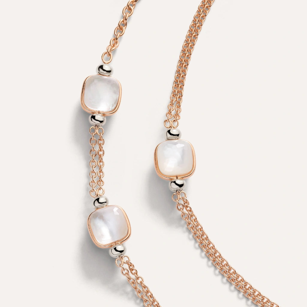 Nudo Necklace Rg/wg White Topaz Mop PCB9052O6000000TB