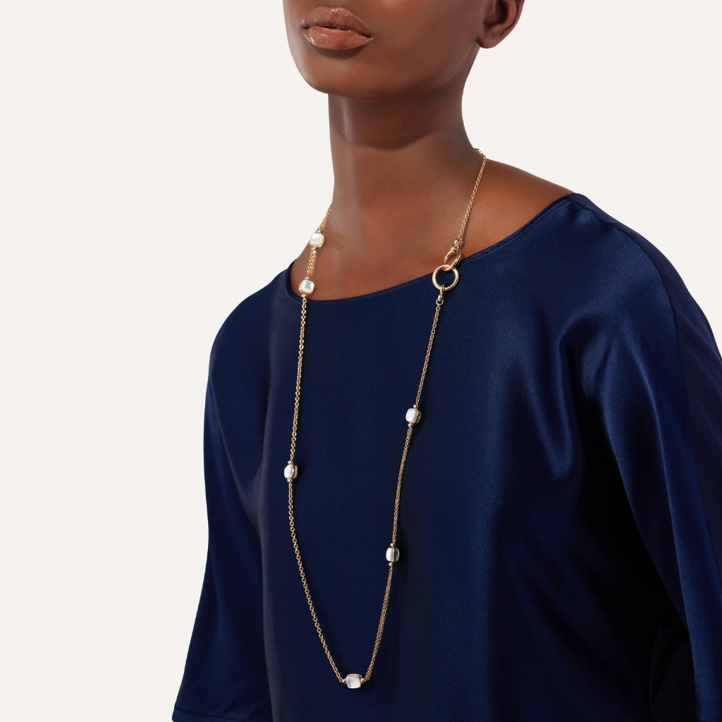 Nudo Necklace Rg/wg White Topaz Mop PCB9052O6000000TB