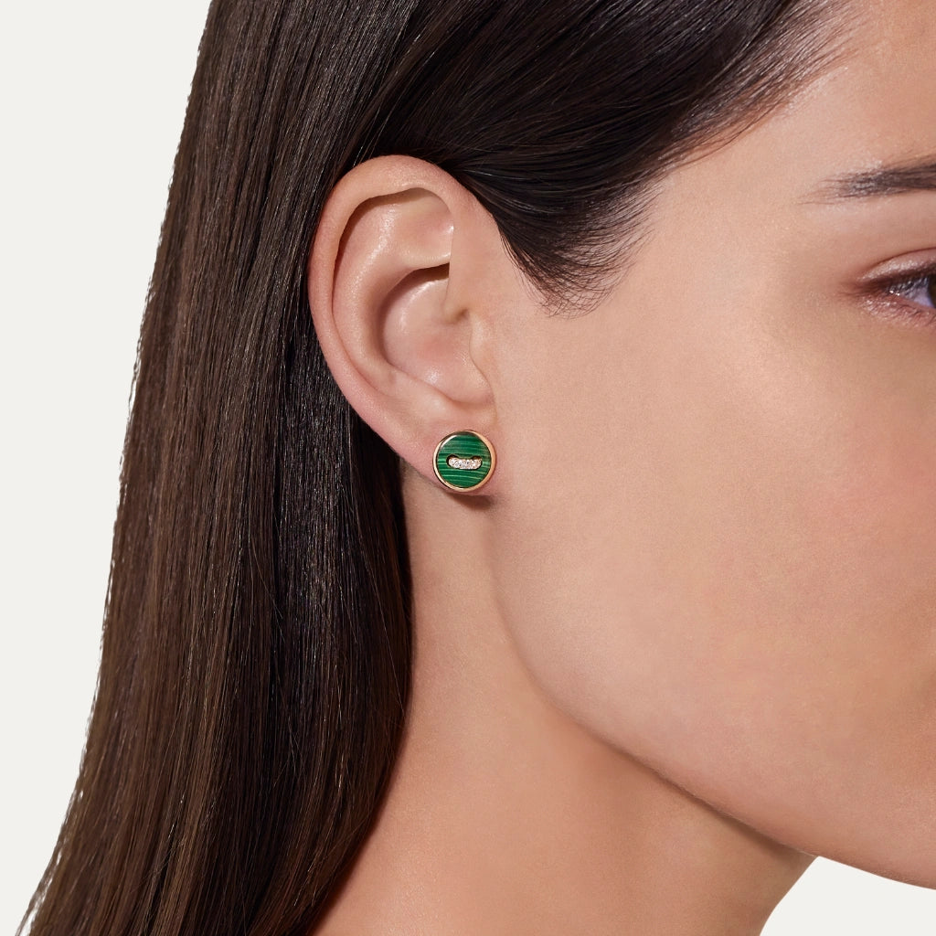 Pom Pom Dot Earrings Rg Malachites Wd POC4030O7000DB0MY