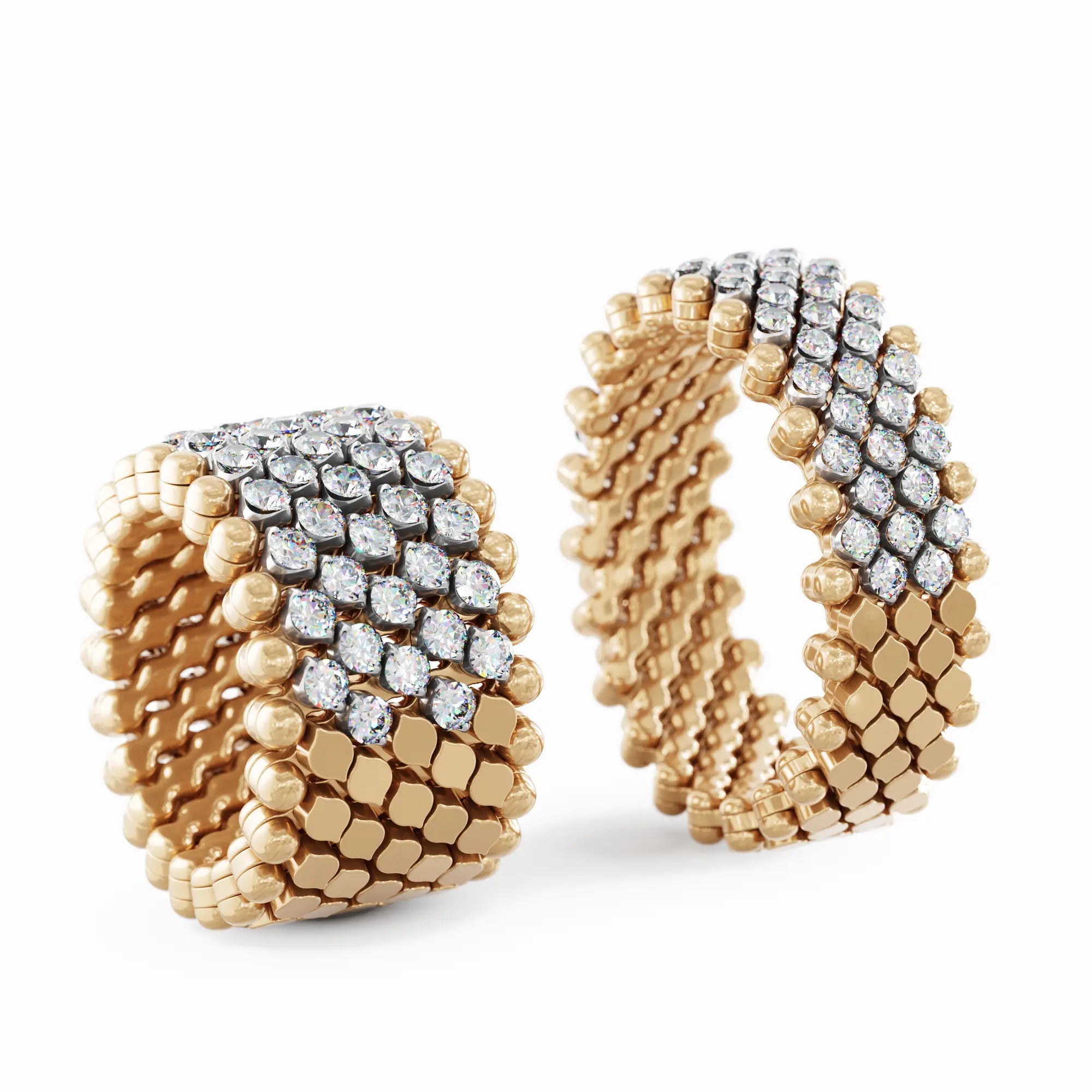 Brevetto Ring Rose Gold & White Gold RMS-7MH2 Rwg WD-H530