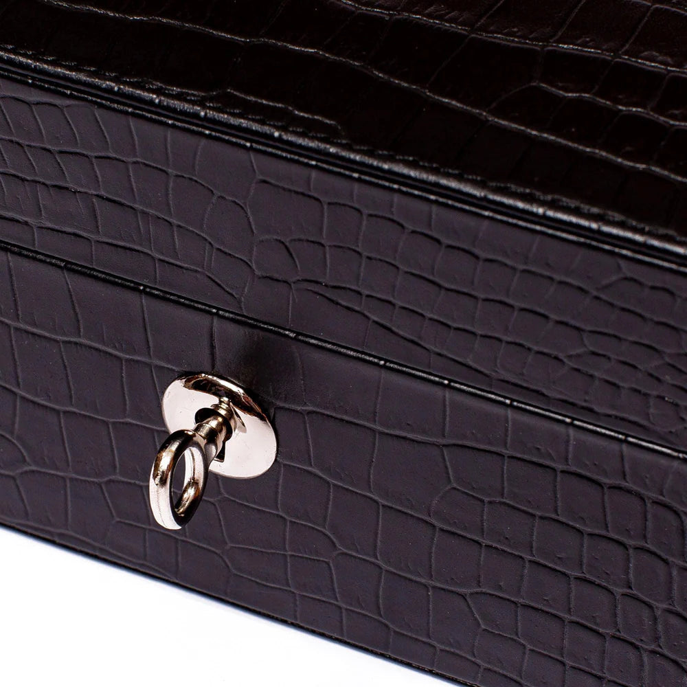 Brompton Five Watch Box Black Leather L262