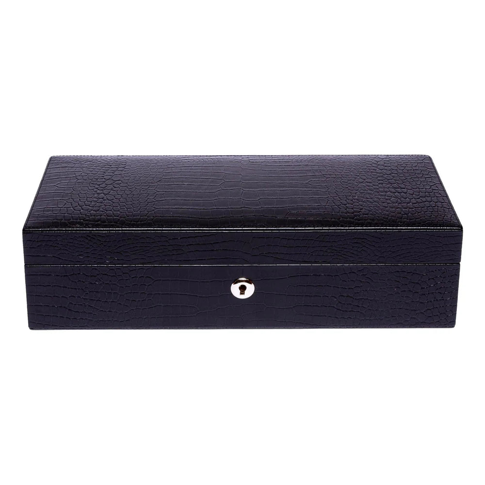 Brompton Five Watch Box Black Leather L262