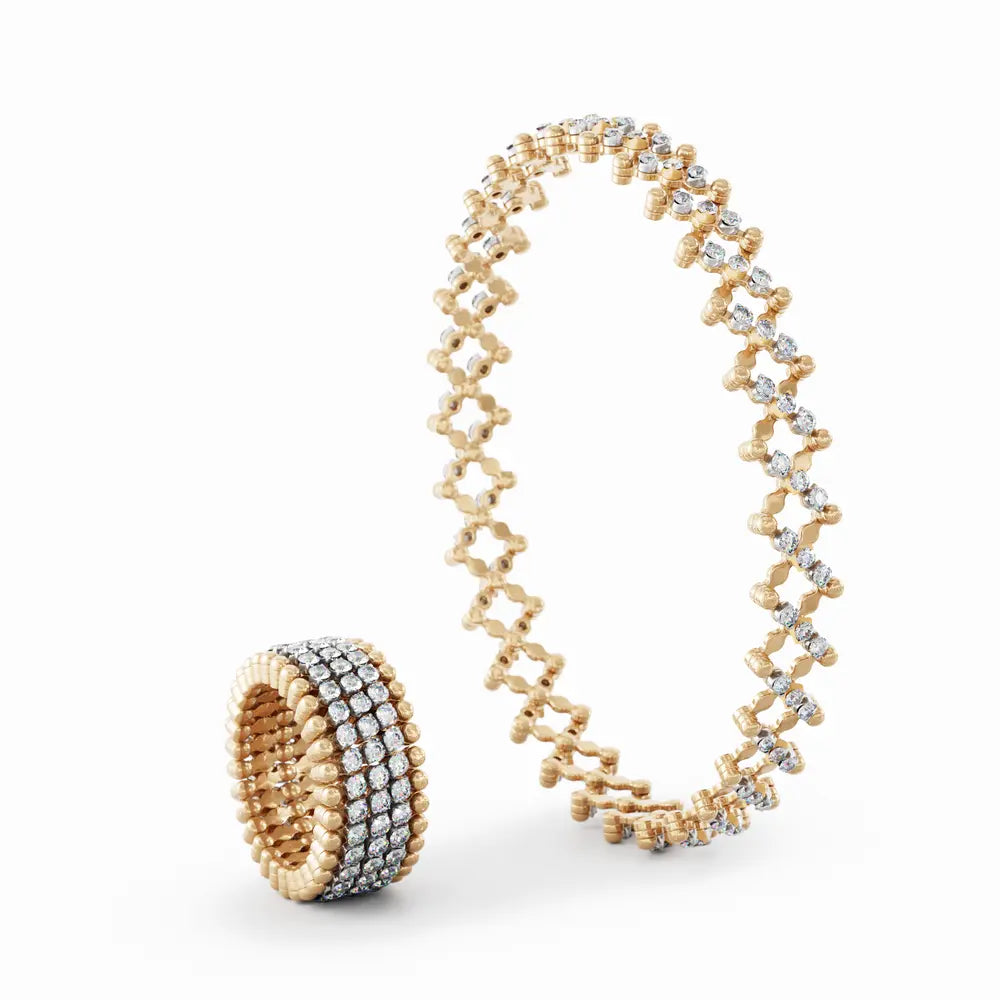 Ring Bracelet 5 Rows Middle 2 Points Rwg S.rb 5M2 Rwg Wd AU750