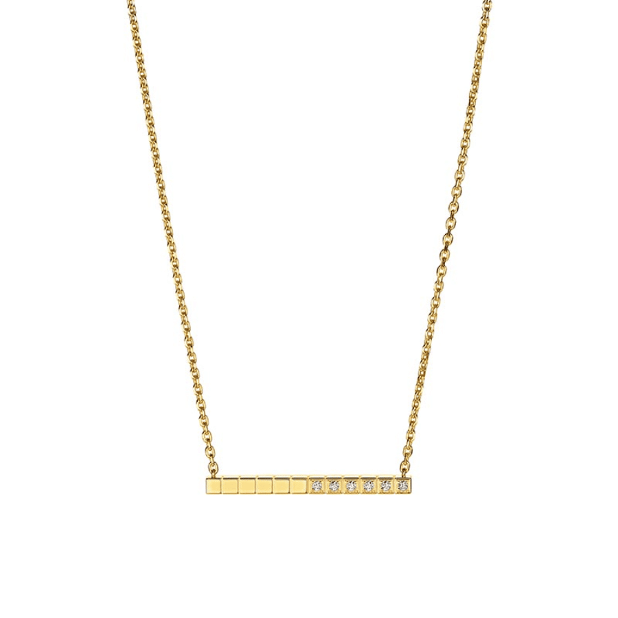 Ice Cube Necklace Yg 6 Diamonds 817702-0002 AU750