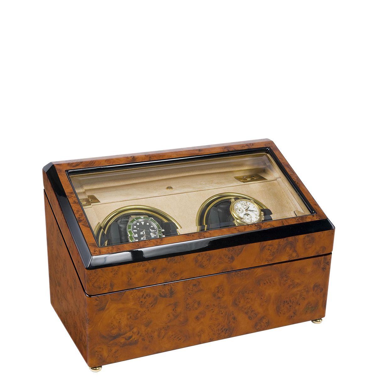 Walnut Burr Due Watch Winder W232