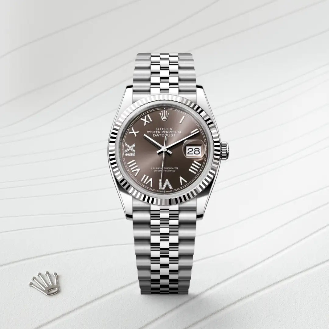 Rolex Datejust in Oystersteel and white gold, M126234-0071 - Edwards Lowell