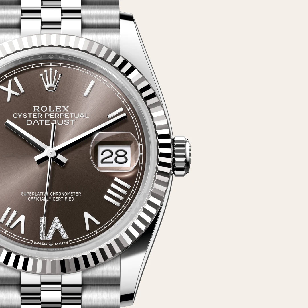 Rolex Datejust in Oystersteel and white gold, M126234-0071 - Edwards Lowell