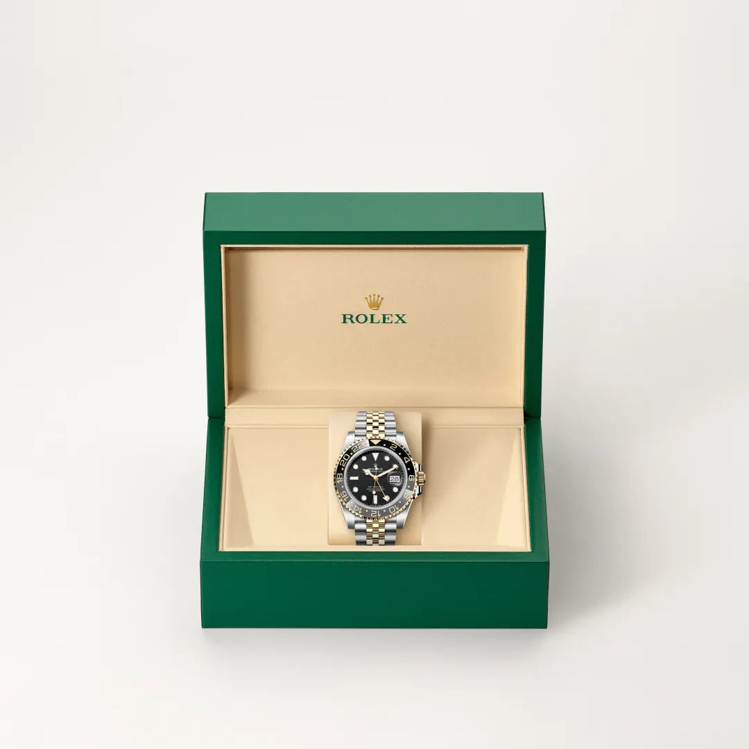 Rolex GMT-Master II in Oystersteel and yellow gold, M126713GRNR-0001 - Edwards Lowell
