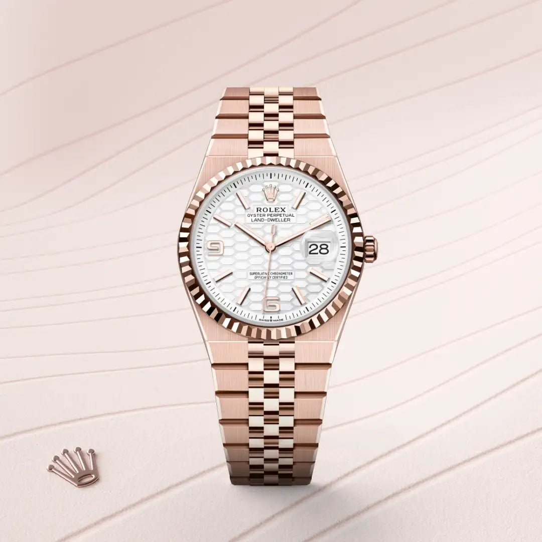 Rolex Land-Dweller in Everose gold, M127235-0001 - Edwards Lowell