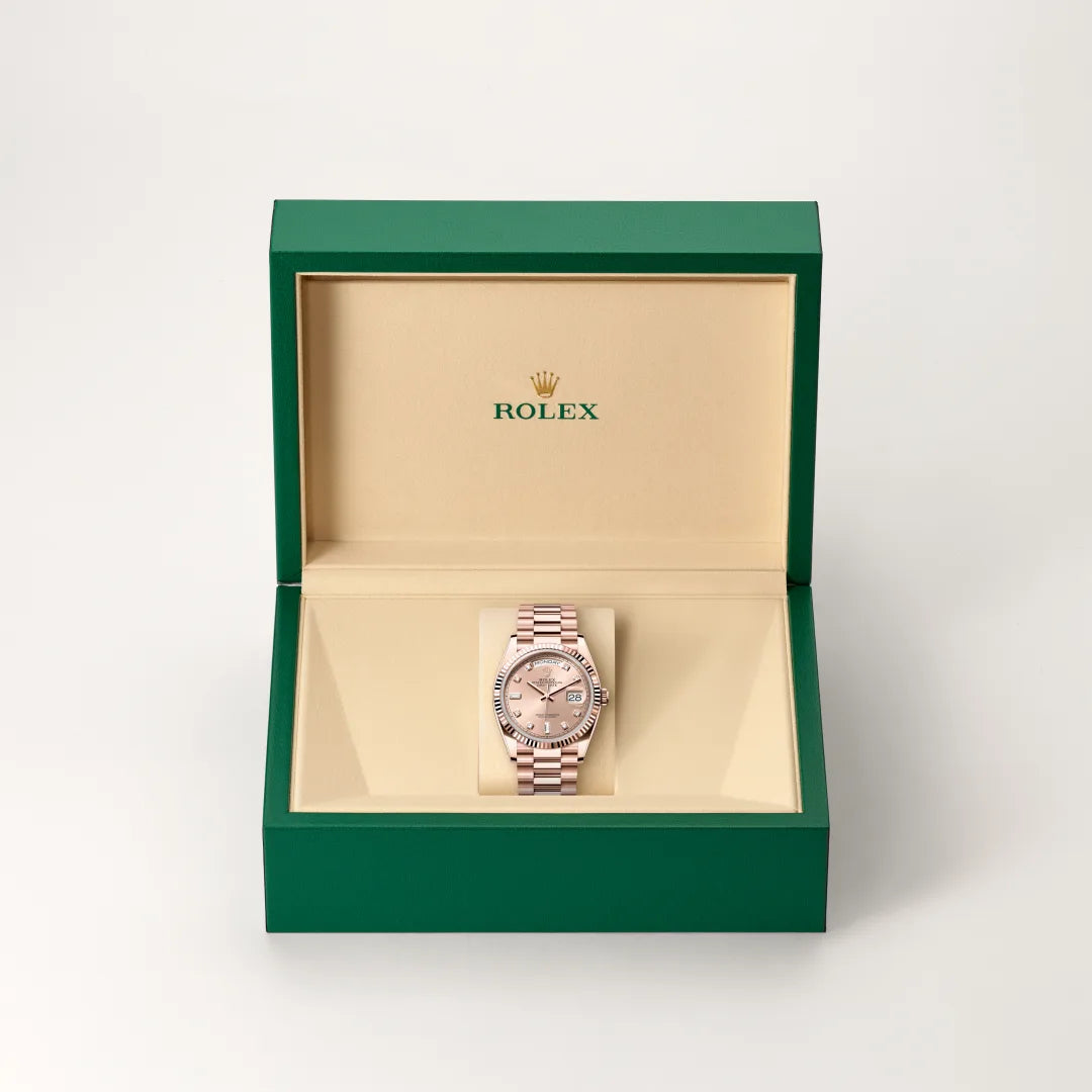 Rolex Day-Date in Everose gold, M128235-0009 - Edwards Lowell