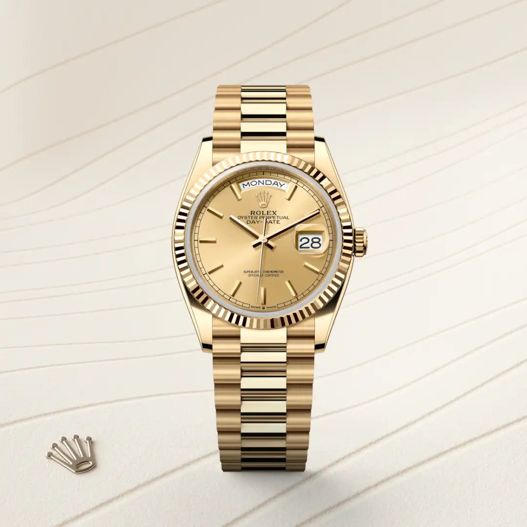 Rolex Day-Date in yellow gold, M128238-0045 - Edwards Lowell