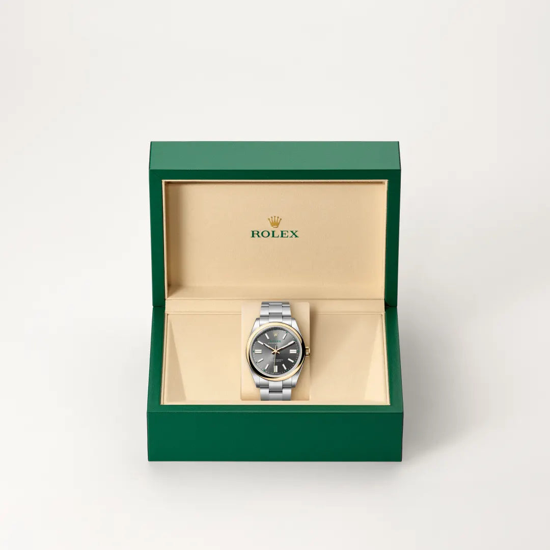 Rolex Oyster Perpetual in Oystersteel and yellow gold, M134303-0001 - Edwards Lowell