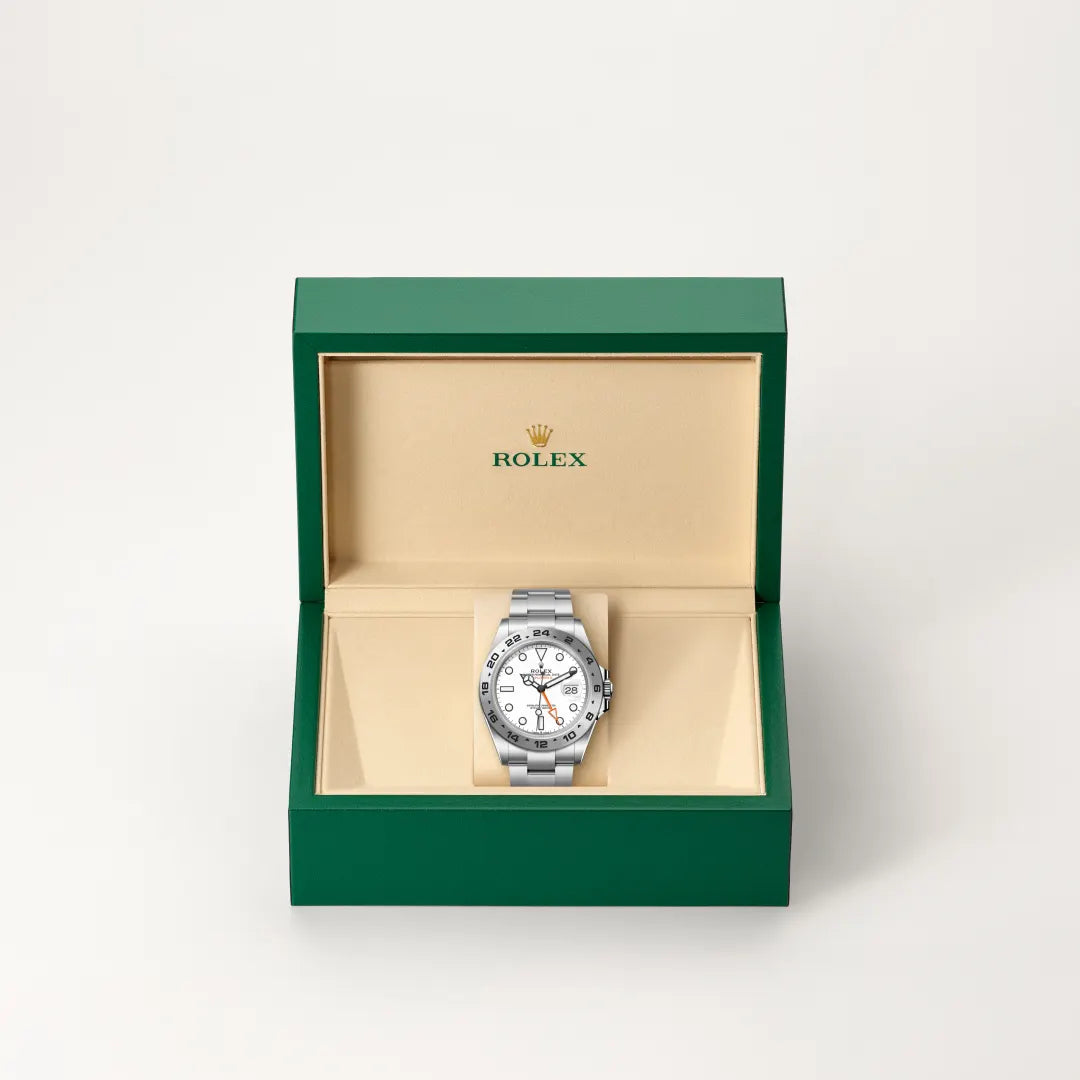 Rolex Explorer II in Oystersteel, M226570-0001 - Edwards Lowell
