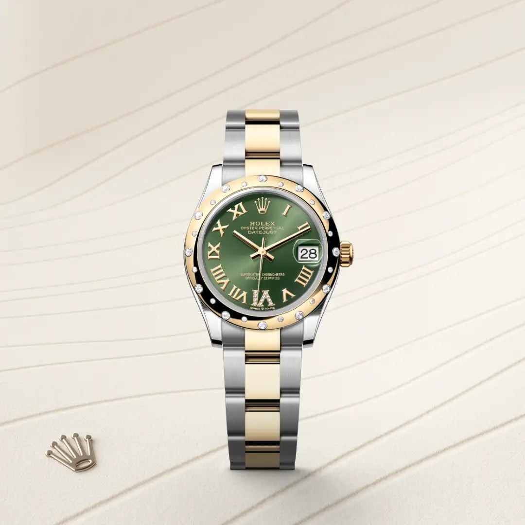 Rolex Datejust in Oystersteel, yellow gold and diamonds, M278343RBR-0015 - Edwards Lowell