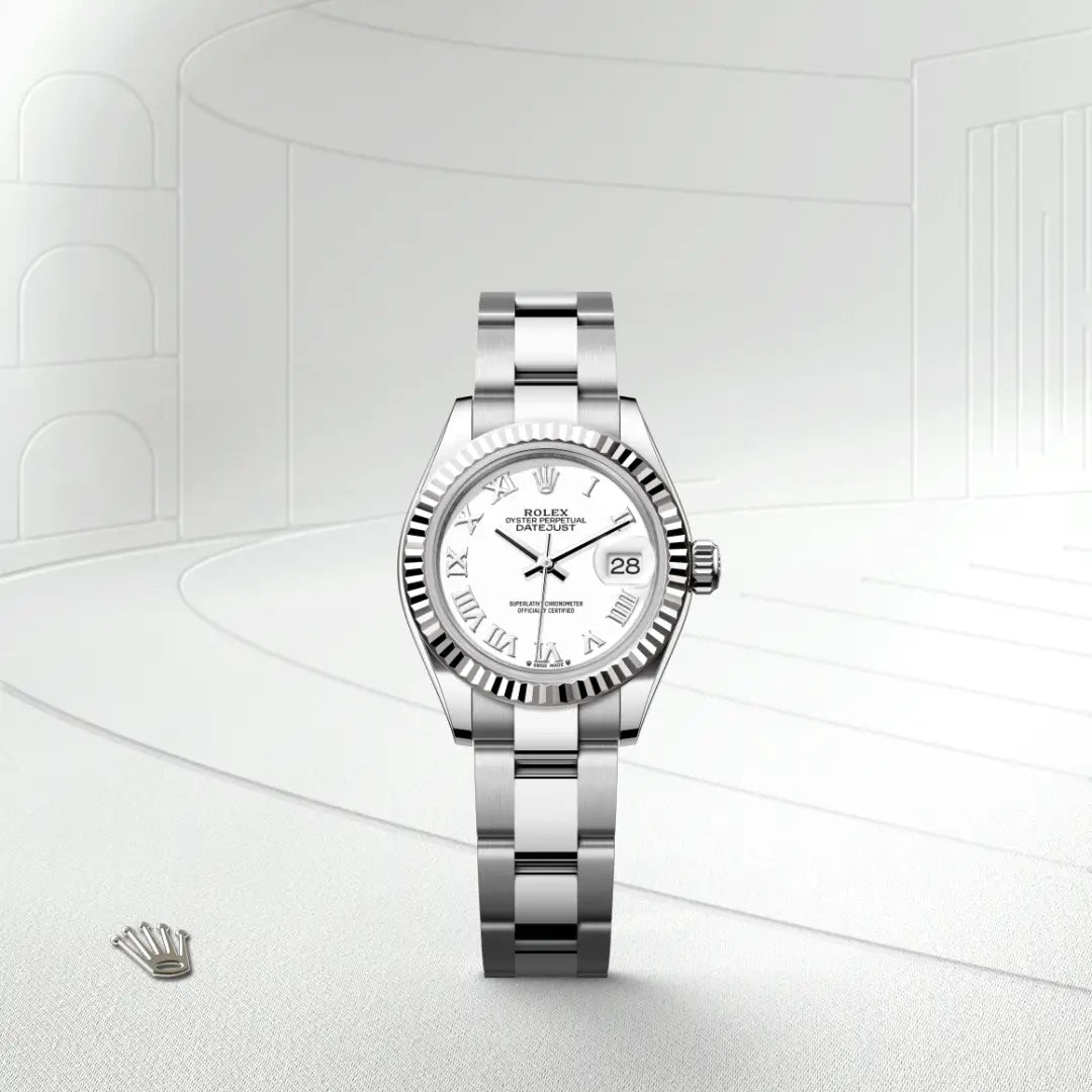 Rolex Lady-Datejust in Oystersteel and white gold, M279174-0020 - Edwards Lowell