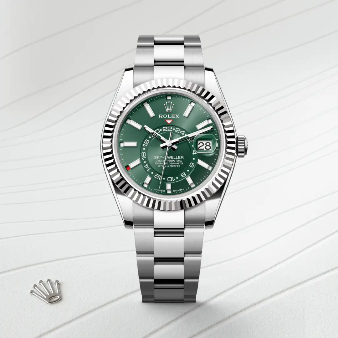 Rolex Sky-Dweller in Oystersteel and white gold, M336934-0001 - Edwards Lowell