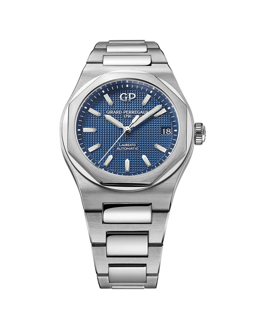 Girard Perregaux - LAUREATO 42MM STEEL C&BR BLUE DIAL