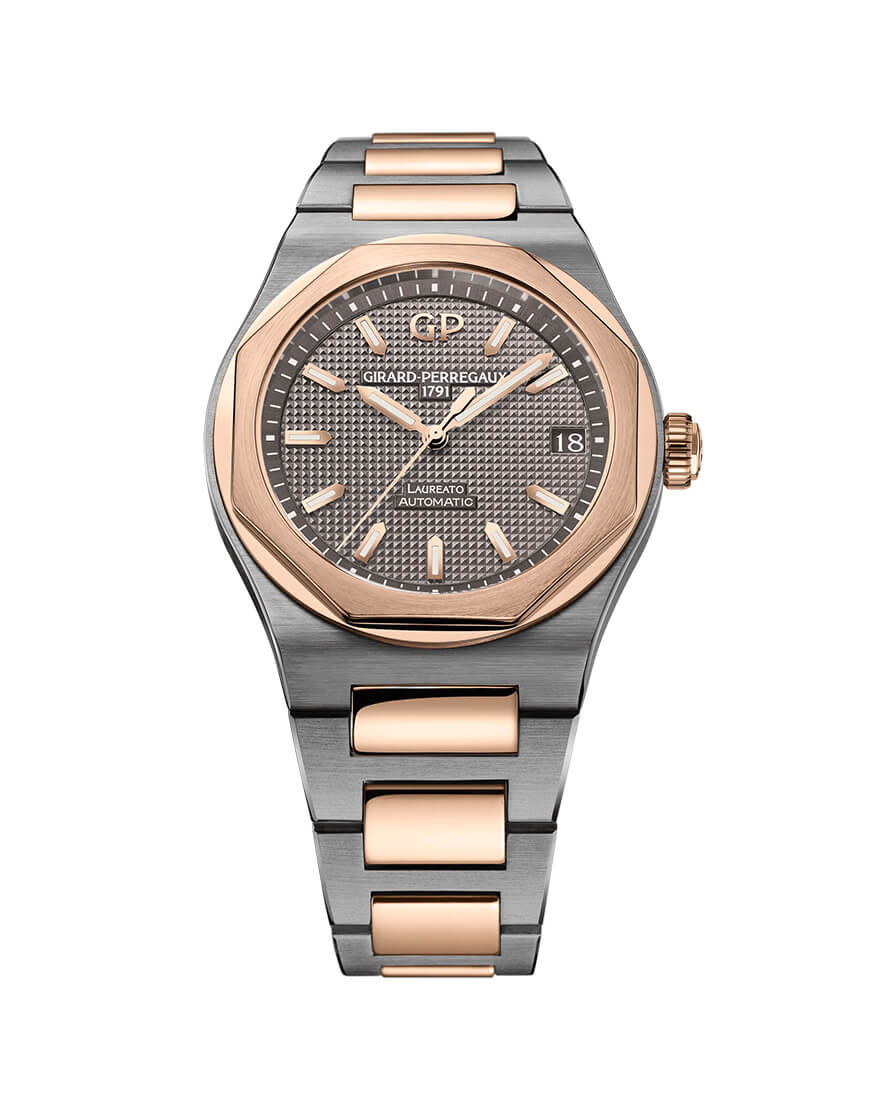 Girard-perregau - LAUREATO 42MM - TIT/RG CASE&BRAC SLATE