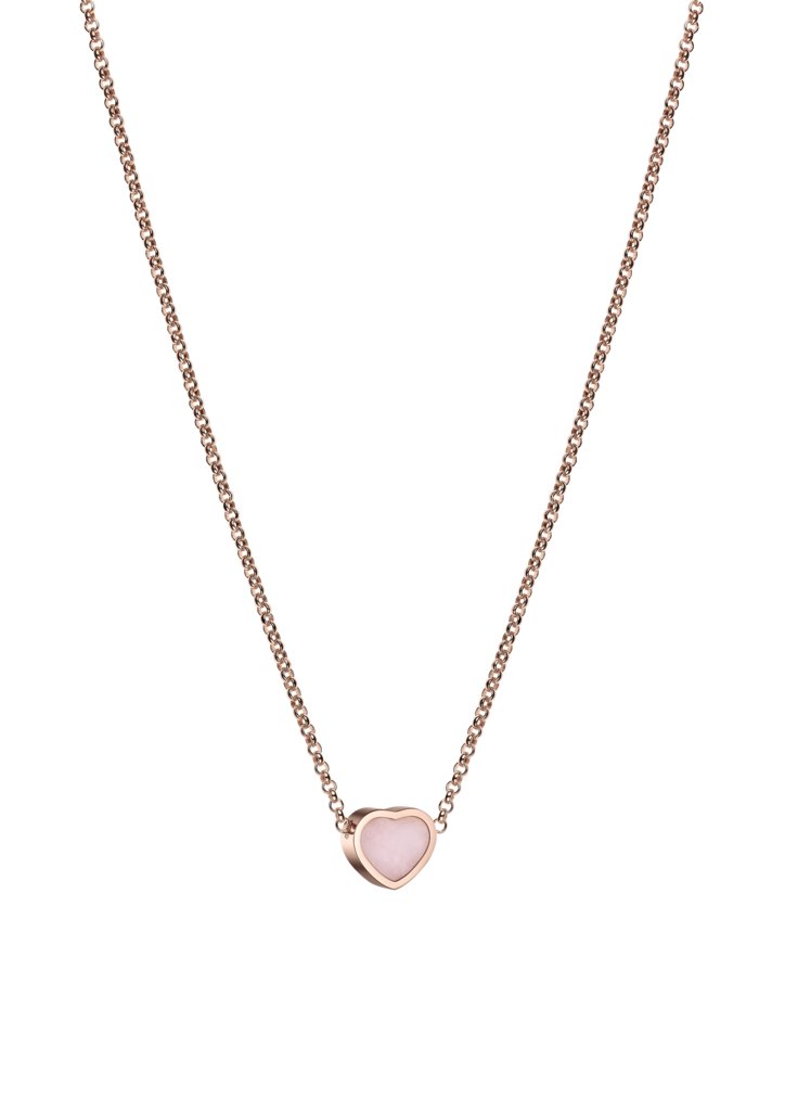 Happy Hearts Necklace Pink Opal Rg 81A086-5620 AU750