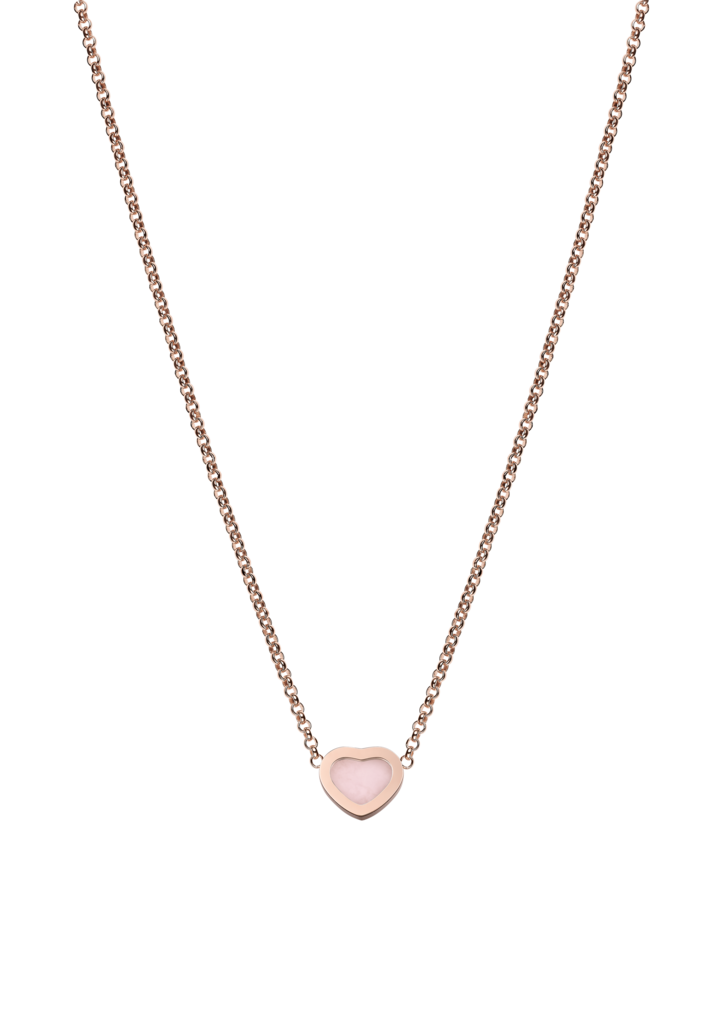 Happy Hearts Necklace Pink Opal Rg 81A086-5620 AU750