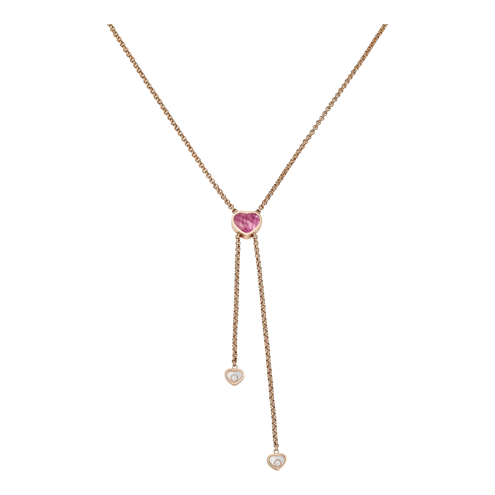 Happy Hearts Tie necklace, Rose Gold
