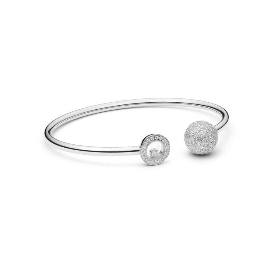 Happy Diamonds Bangle White Gold 85A619-1902 M