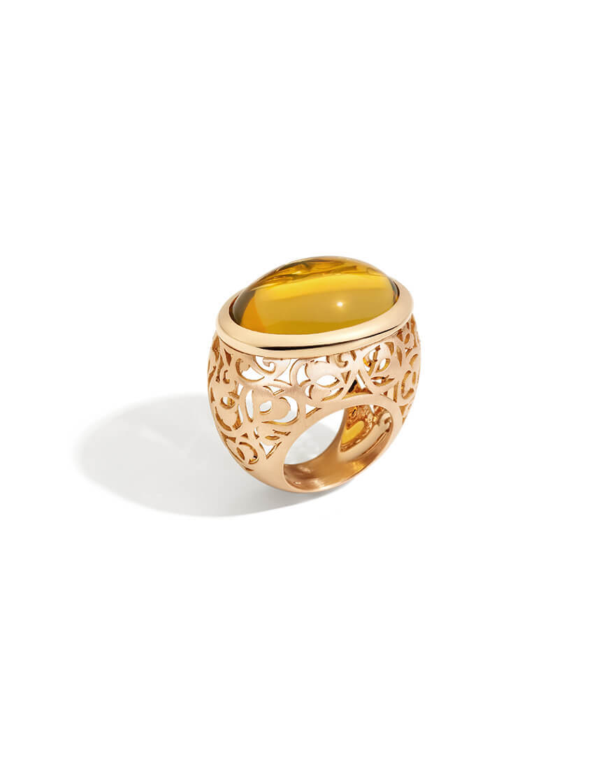 Pomellato - ARABESQUE RG MATT RING AMBER