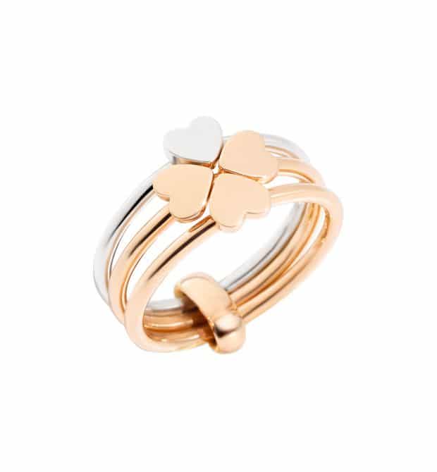 Dodo - RING RG & SILVER 4 HEARTS