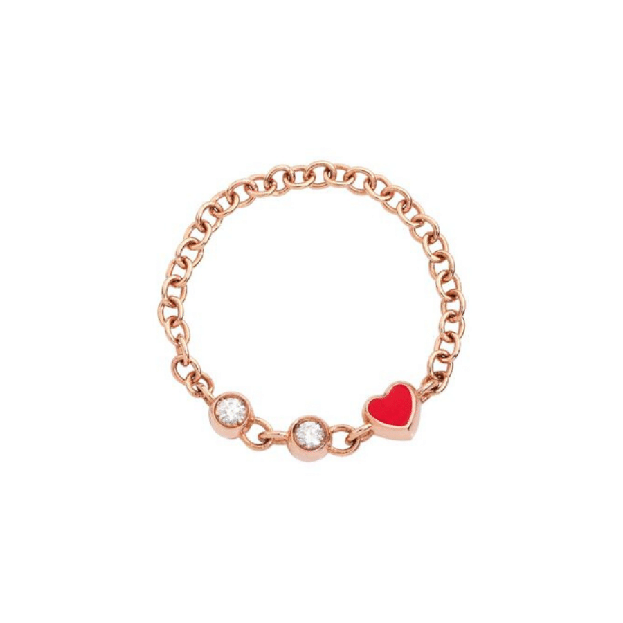 Message Chain Ring Rose Gold DAC0005 Lovem DB09R