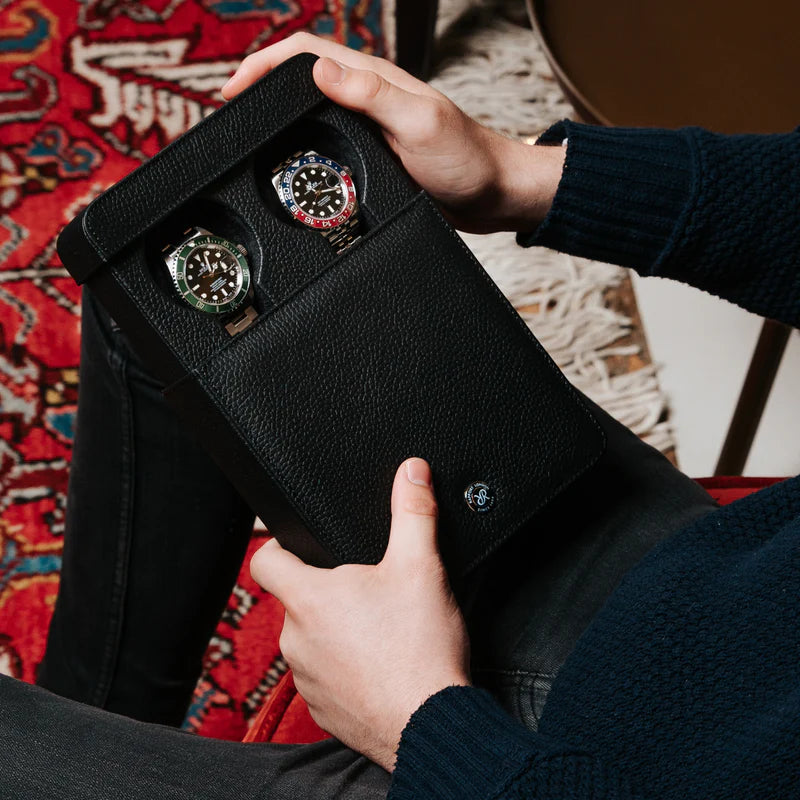 Berkeley Double Watch Slipcase - Black D170
