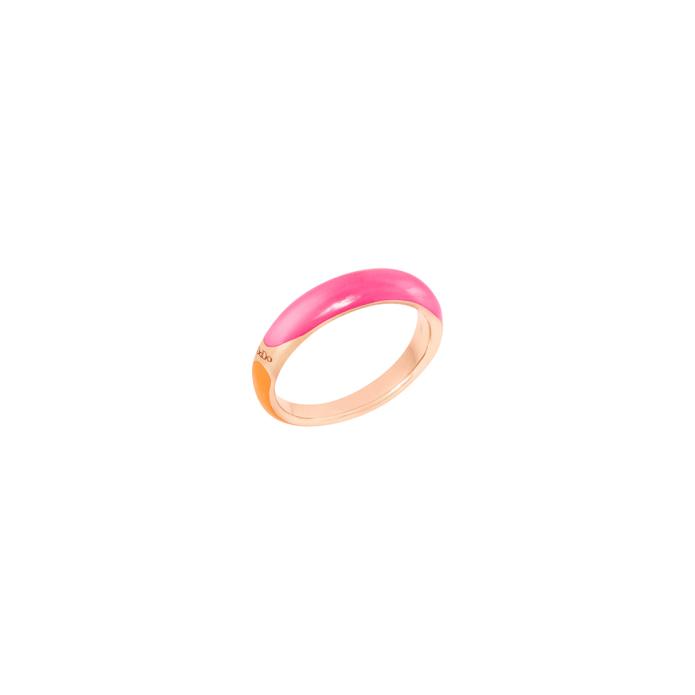Rondelle Ring Rg Orange Pink Enamel 55 DAC3007-RONDE-AFRAG 55